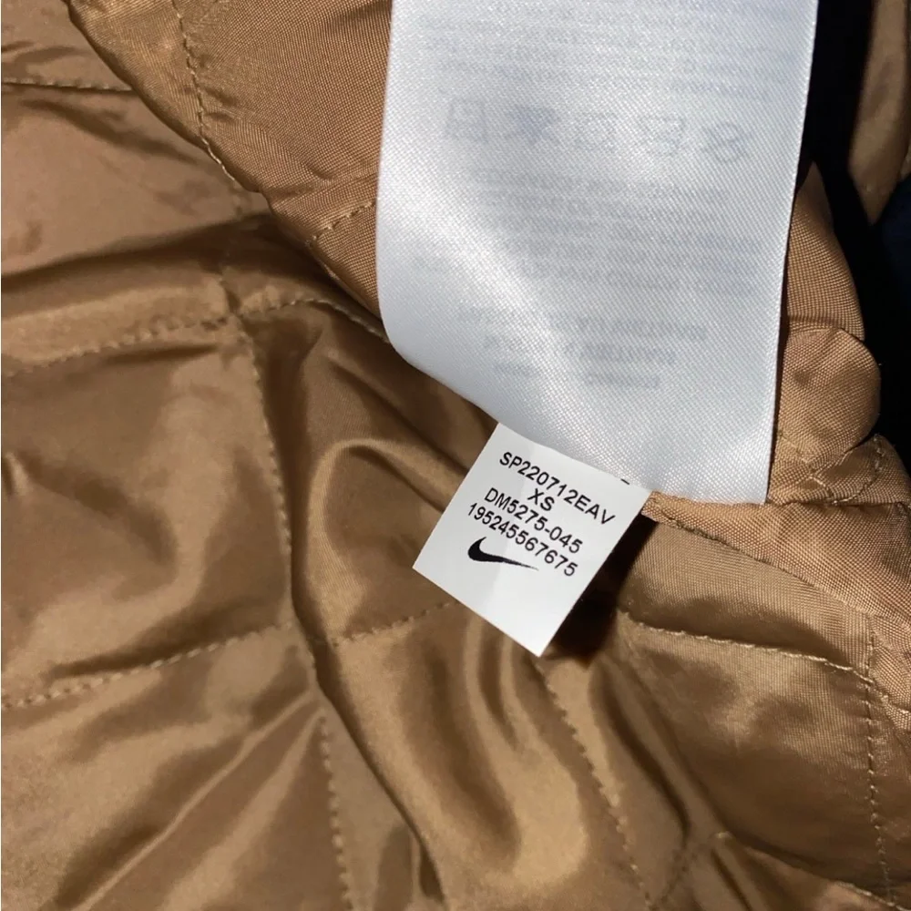 Nike Trend Embroidered‎ Logo Therma Fit Canvas Jacket XS Dark Blue DM5275